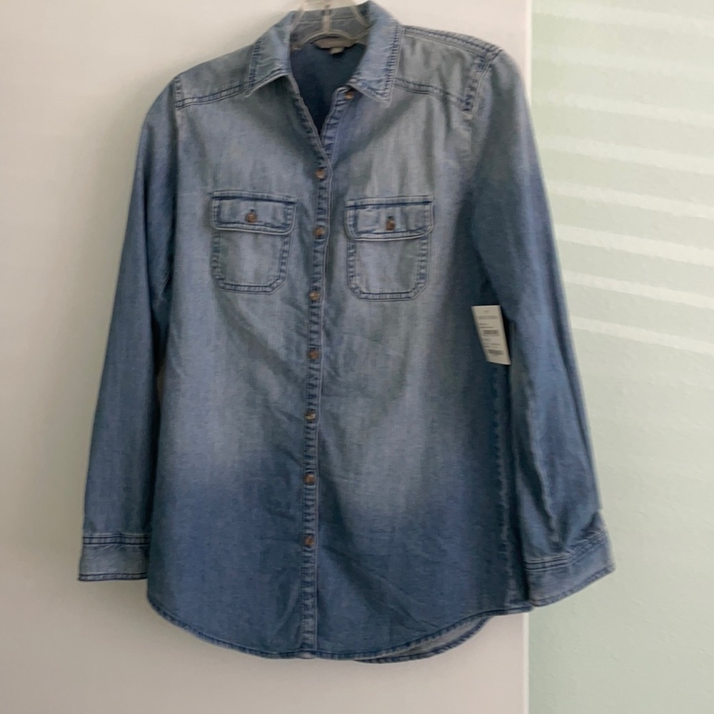 Denim button down shirt